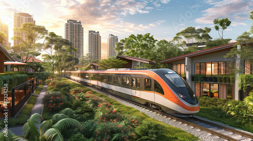 Bullet train races through ...