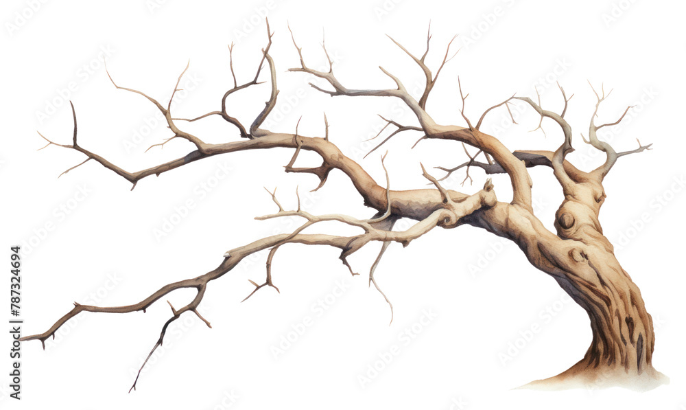 Fototapeta premium PNG A Dry branch tree drawing nature sketch