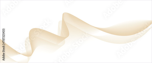 Abstract vector wavy lines flowing gold gradient color smooth curve on transparent background in luxury concept.vector