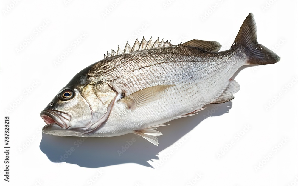 barramundi or seabass fish isolated on white background