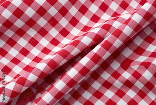 white and red checkered tablecloth