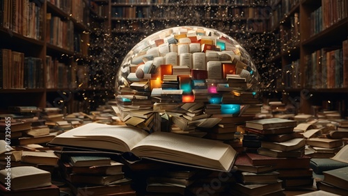 books in the library filling up the brain