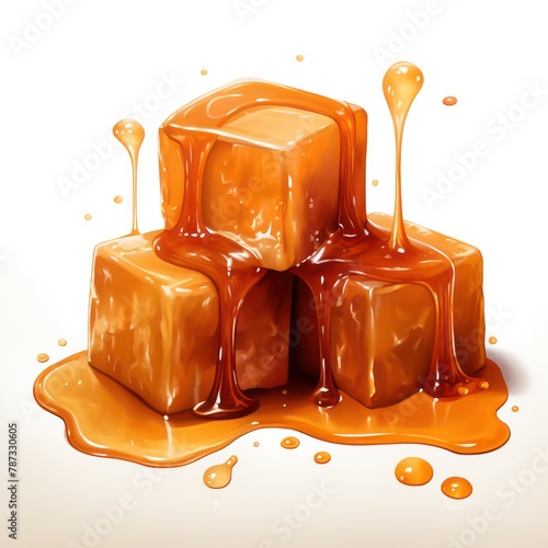 caramel cubes with splash 