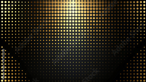 Gold Halftone Dots  Abstract Vector Background Illustration