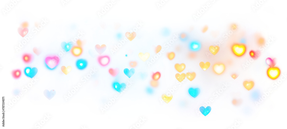PNG Bokeh hearts effect backgrounds light night