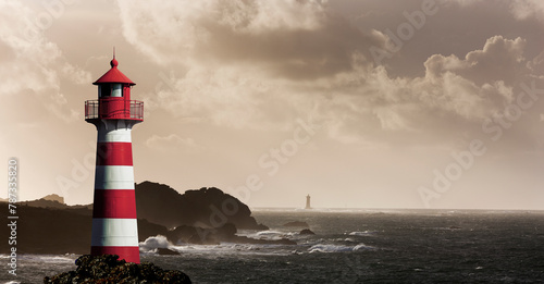 Leuchtturm an einer Meeresküste