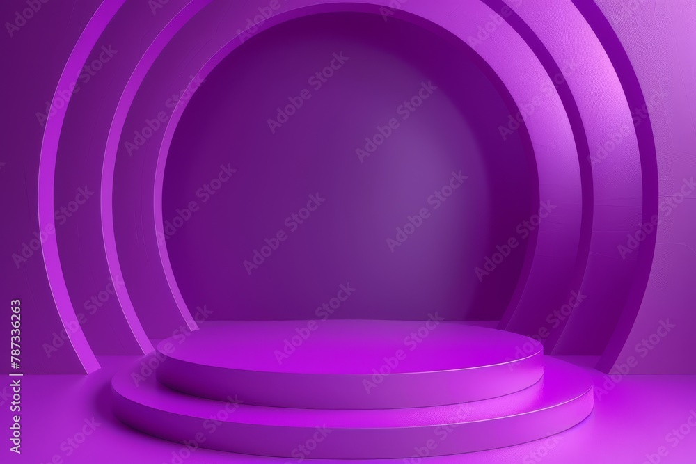 Obraz premium Circular Object on Purple Background