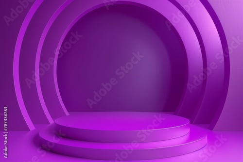 Circular Object on Purple Background