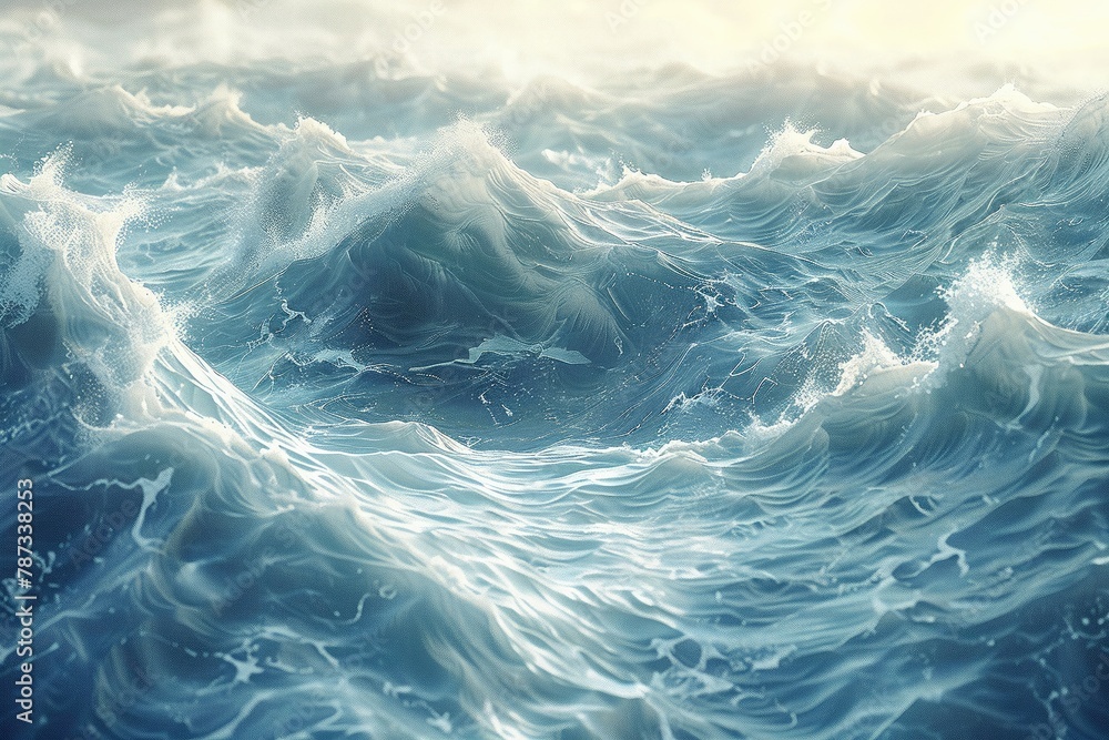 Smooth ocean waves , ultra HD