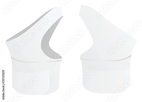 White arm support. vector illustration
