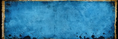 Blue grunge texture with paint stains and splatters for artistic design projects