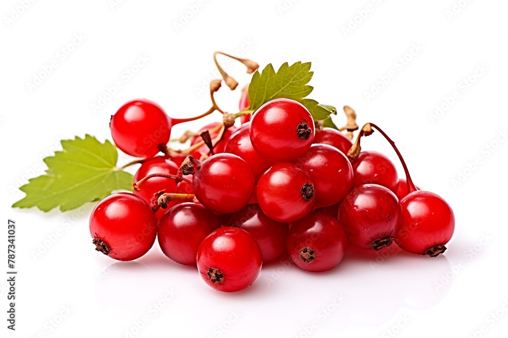 Hawthorn Berrys on white background, Fresh Hawthorn Berrys