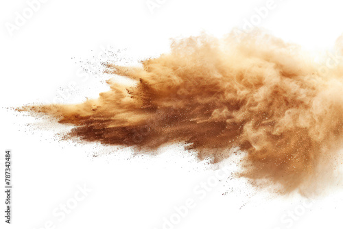 dry sand or soil explosion isolated on transparent or white background PNG © id512