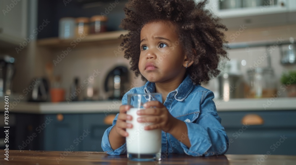 Little Child with a Glass of Milk Little Child with a Glass of Milk