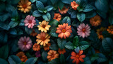 Flowers and plants background