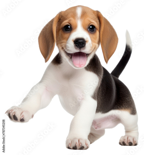 PNG Happy smiling dancing beagle puppy animal mammal hound. © Rawpixel.com