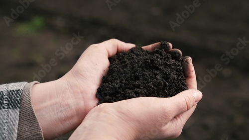 agriculture, soil farmer hand, taking care your health, Fertile Earth, natural products from heart earth, quality, professional soil improvement, Improving product quality, handful black soil, hand