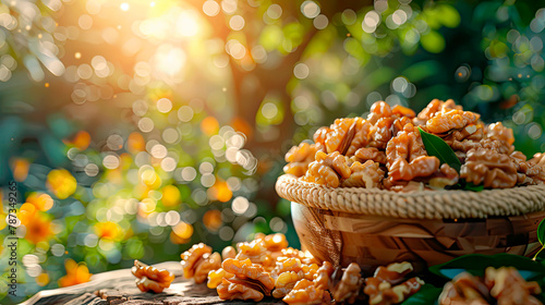 Enjoy the crunchy goodness of honey-roasted walnuts, a delicious and nutritious snack for any time of day.