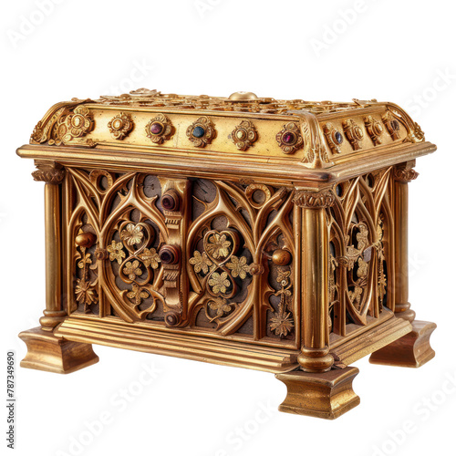 Reliquary of Romanesque Art isolated on transparent png. photo