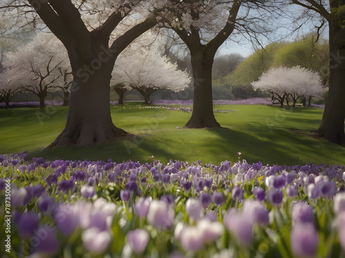 Wallpaper Mural spring in the park Torontodigital.ca