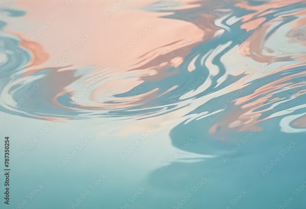 Abstract image with swirls of pastel colors, possibly depicting a blurred and distorted reflection on water