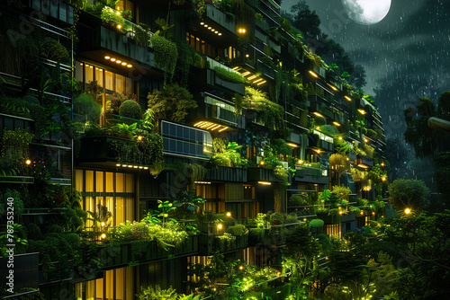 The Green City - a city where the buildings have gardens that grow vertically all around them.