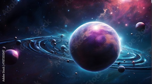 planet in space illustration background