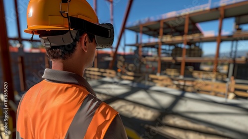 Man in Orange Safety Vest and Hard Hat