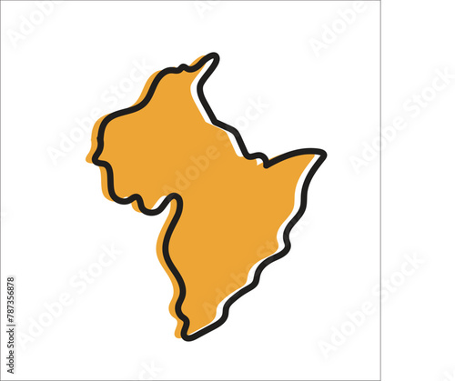 Otago region of New Zealand vector map