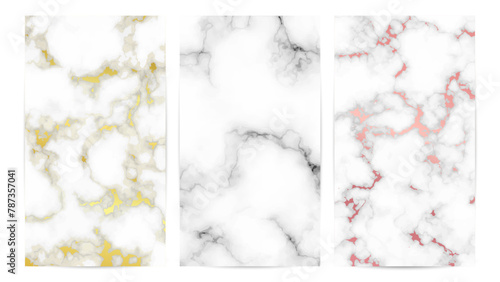 Set of marble texture backgrounds photo