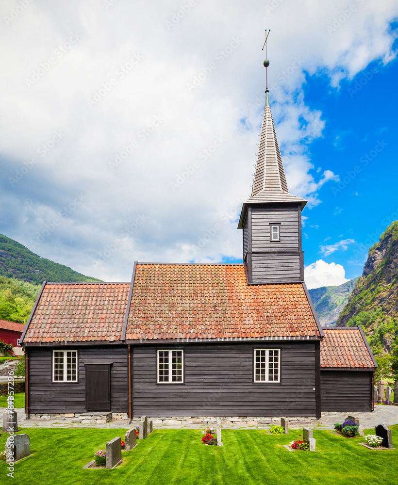 Flam Church Sognefjord, Norway