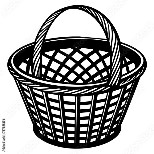 empty basket isolated on white