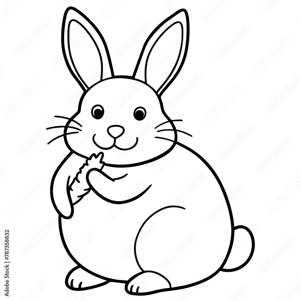 rabbit with a carrot rabbit with a carrot