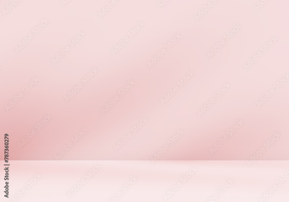 Empty pink colour room studio with sunlight effect shadow on the floor and wall for product presentation. Minimal backdrop design. Cosmetic, beauty and fashion showroom. Summer background mock up.	
 - obrazy, fototapety, plakaty 