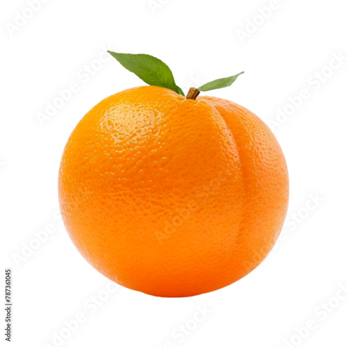 A realistic Orange isolated on a PNG Transparent Background.