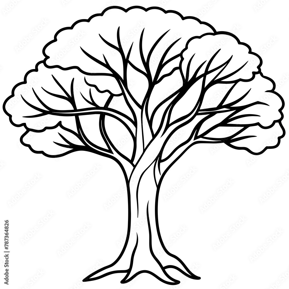 Obraz premium black and white tree