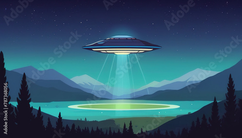 World UFO Day. Ufologist's Day. Unidentified flying object. UFOs on earth. picture
