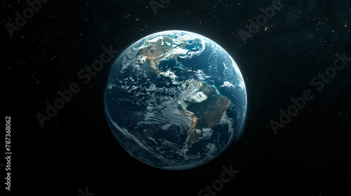 Earth from space showing the beauty of space exploration. 3d rendering