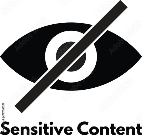 Sensitive content icon . Inappropriate content icon . Explicit video content icon vector . Censored only adult icon