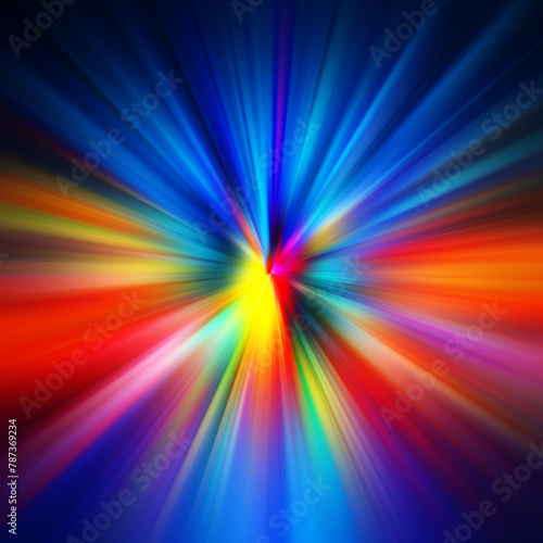 Colorful zoom motion effect. Abstract background. Color lines. Colored texture backdrop and banner. Multi color gradient pattern and textured wallpaper.