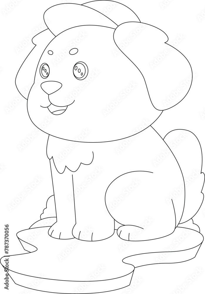 Obraz premium Dog Hat Animal Vector Graphic Art Illustration