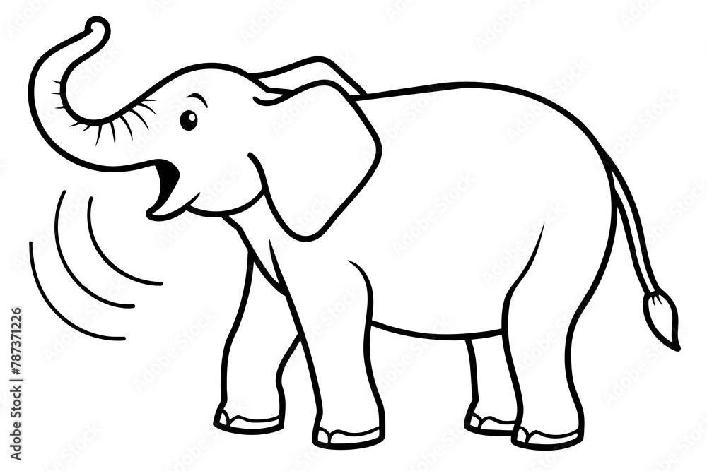  the-elephant-is-screaming  vector illustration