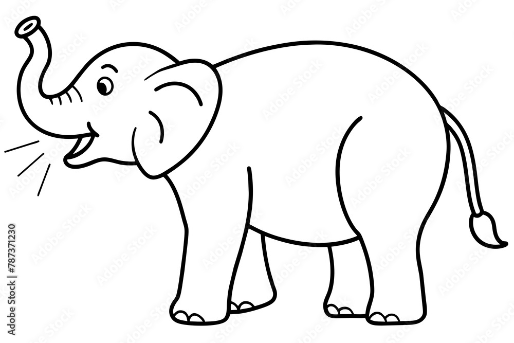  the-elephant-is-screaming vector illustration