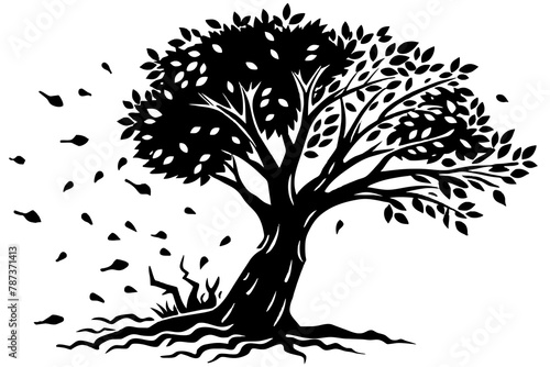 the-tree-is-falling vector illustration