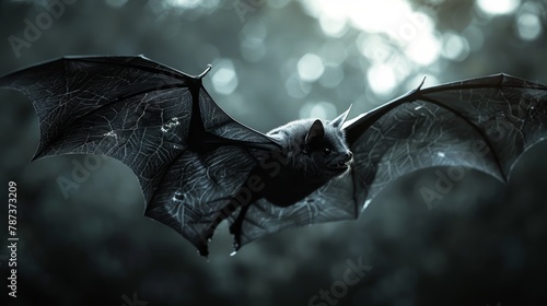 Bat Wings: A photo of bat wings with a blurred background