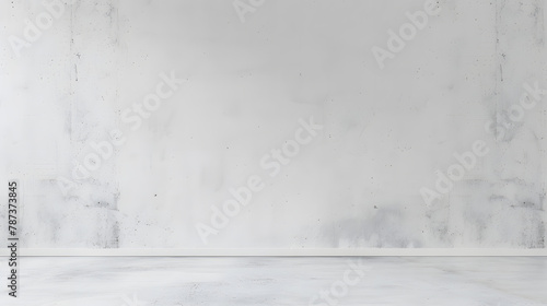 Empty white gray color texture pattern cement wall studio background Used for presenting cosmetic nature products for sale online : Generative AI photo