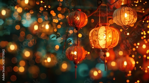 Lights Spark: A photo of a lantern festival