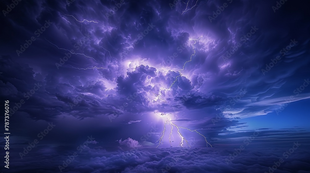 Night Thunderstorm: A photo of a night thunderstorm