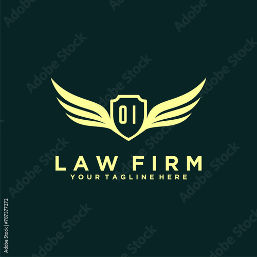 OI initials design modern legal attorney law firm lawyer advocate consultancy business logo vector