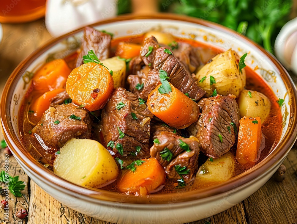 Beef stew with carrots and potatoes Beef stew with carrots and potatoes